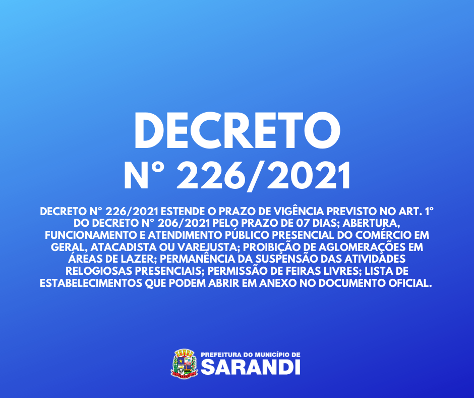 Decreto Nº 226/2021